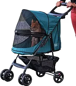 Pet Gear No-Zip Happy Trails Pet Stroller for Cats, Dogs